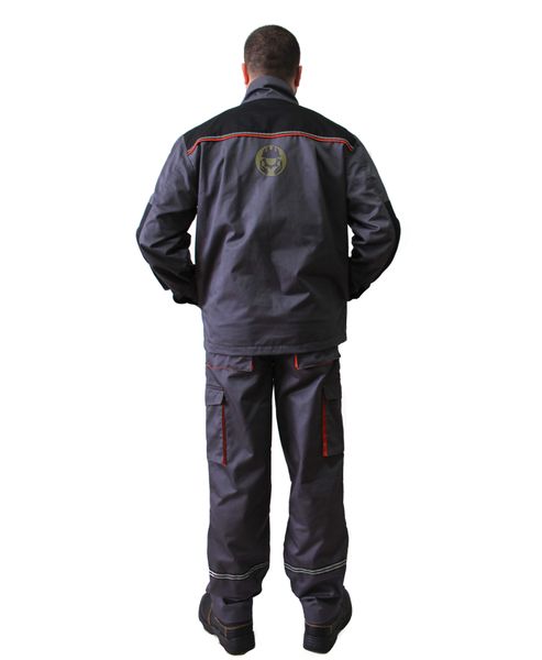 Костюм робочий "Торнадо" з брюками (оранжевые вставки) - Сірий - 44-46 Код: 04 KRD114 фото