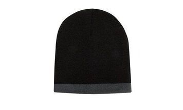 Шапка ROLL DOWN TWO TONE ACRYLIC BEANIE 4188 фото