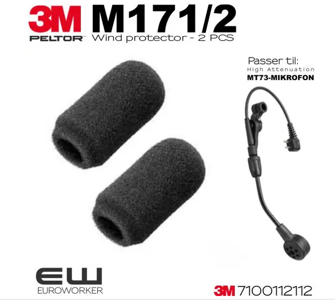 Захист від вітру M171/2 3M™ PELTOR™ для мікрофонів MT73/1, MT33/1 7100112112 фото