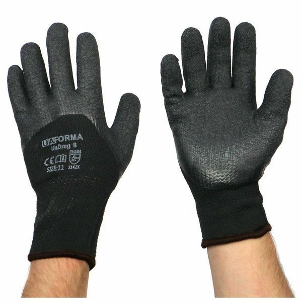 UAFORMA Gloves UA-Drag B - Рукавички зимові робочі утеплені для робіт вкриті спіненим латексом 999981000005 фото